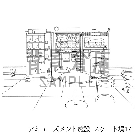 アミューズメント施設の背景集_セット2(スケート場)