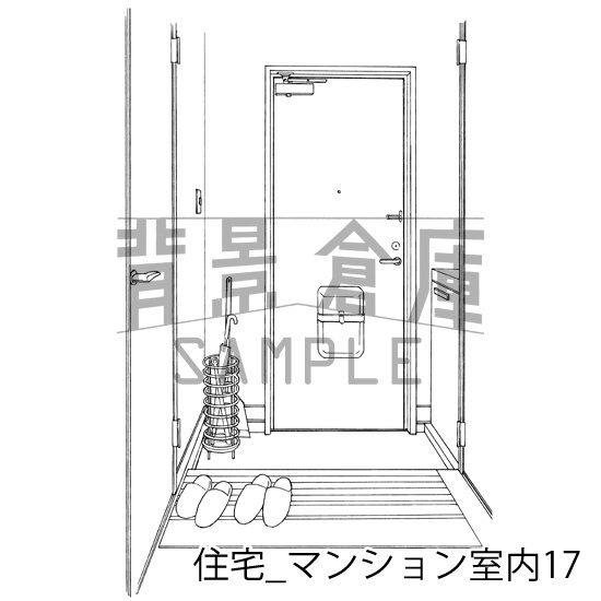 住宅_背景素材集18(マンション室内)_トーン