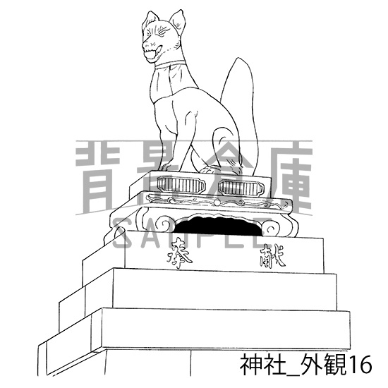 神社の背景集_セット2(外観)