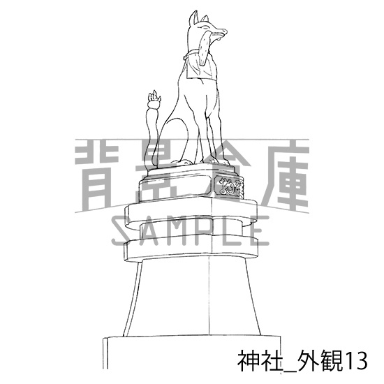 神社の背景集_セット2(外観)