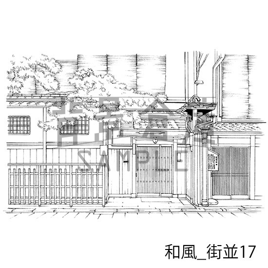 和風の背景集_セット13(街並)