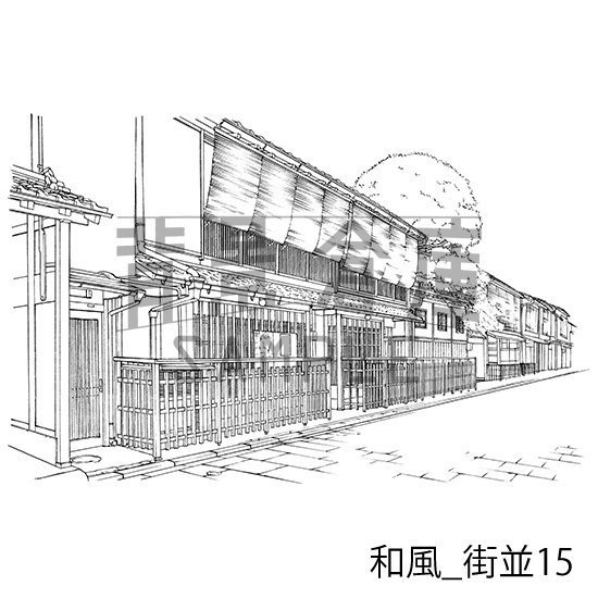 和風の背景集_セット13(街並)