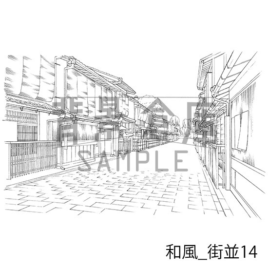 和風の背景集_セット13(街並)