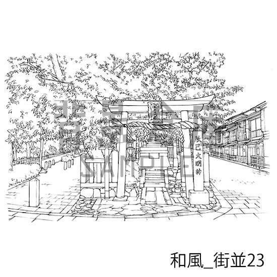 和風の背景集_セット13(街並)