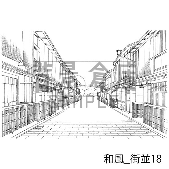 和風の背景集_セット13(街並)