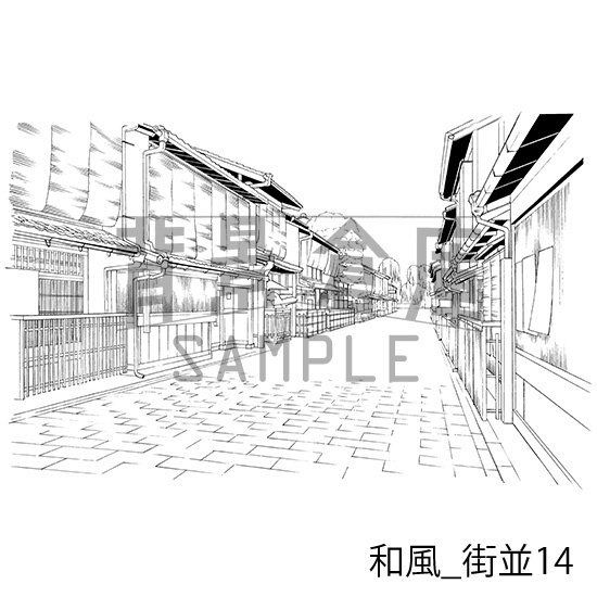 和風の背景集_セット13(街並)