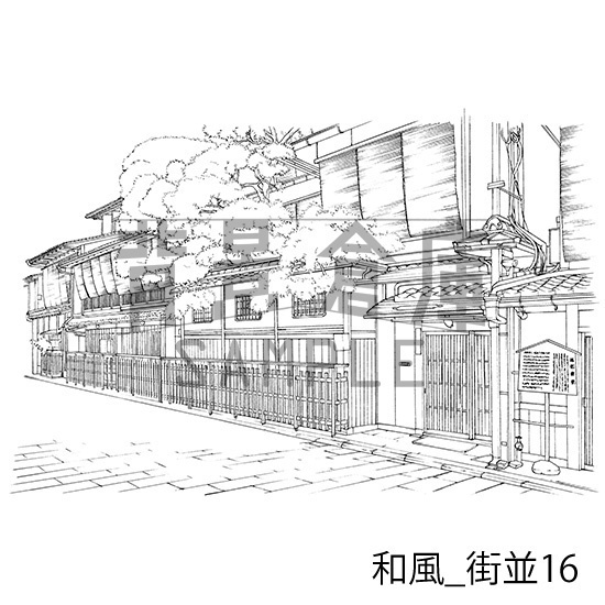 和風の背景集_セット13(街並)