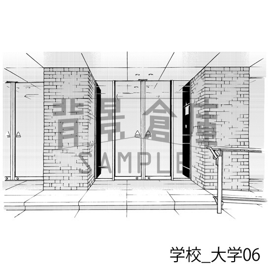 学校_背景素材集28(大学)_トーン