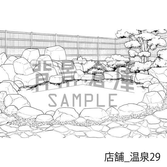 店舗_背景素材集28(温泉)_トーン