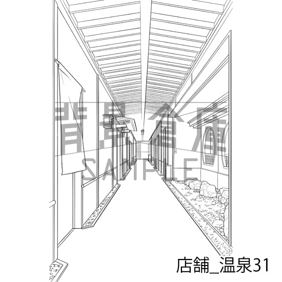 店舗_背景素材集28(温泉)_トーン