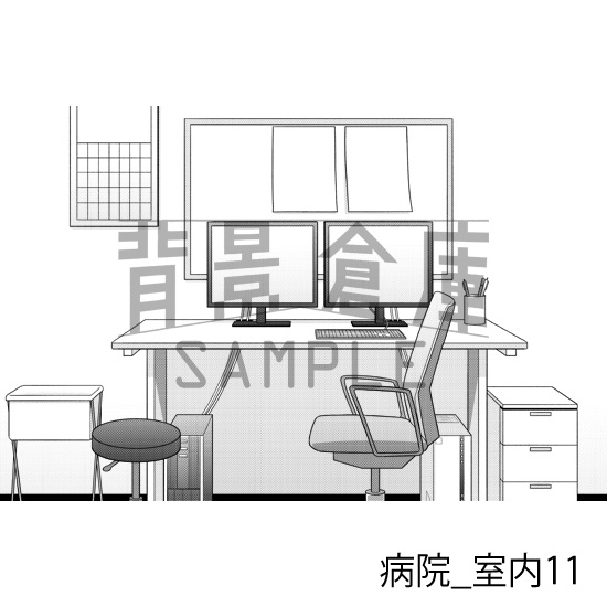 病院_背景素材集3(室内)_トーン