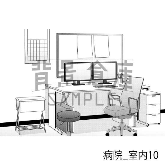 病院_背景素材集3(室内)_トーン