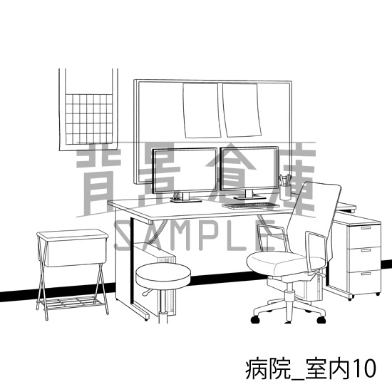 病院_背景素材集3(室内)_トーン