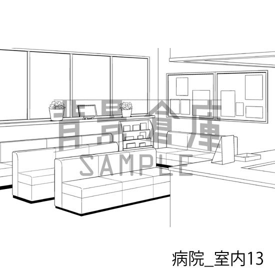 病院_背景素材集3(室内)_トーン