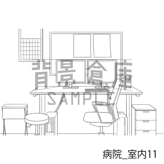 病院_背景素材集3(室内)_トーン