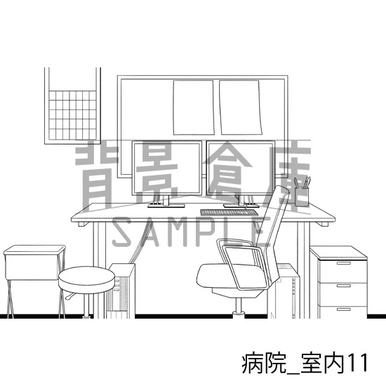 病院_背景素材集3(室内)_トーン