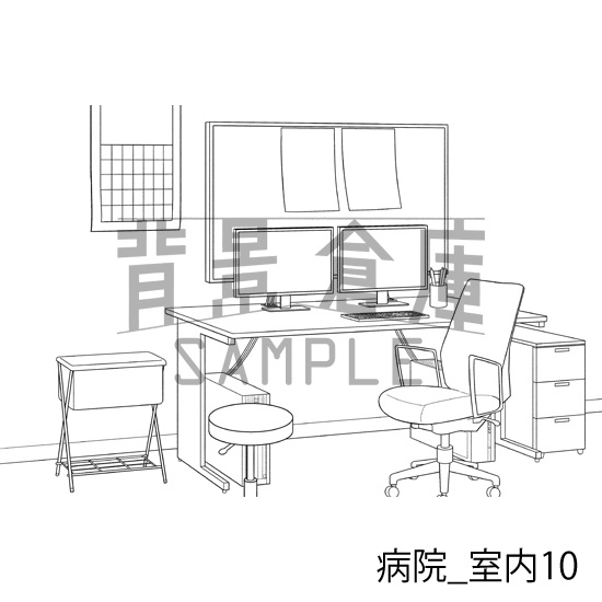 病院_背景素材集3(室内)_トーン