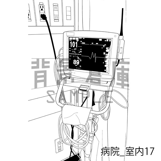 病院_背景素材集4(室内)_トーン