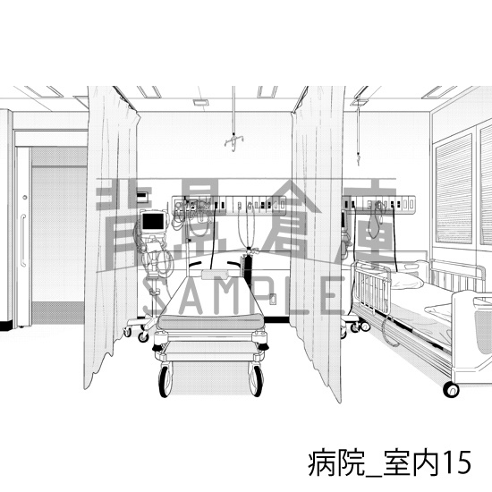 病院_背景素材集4(室内)_トーン