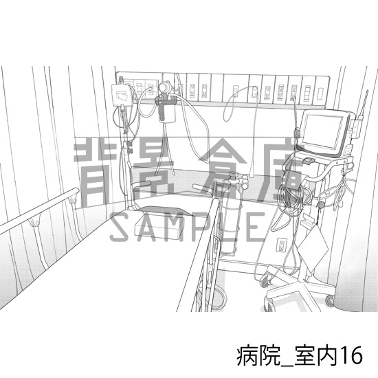 病院_背景素材集4(室内)_トーン