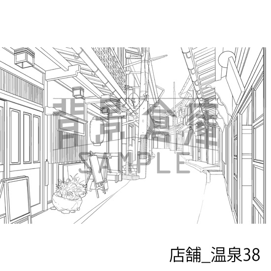 店舗_背景素材集29(温泉)_トーン