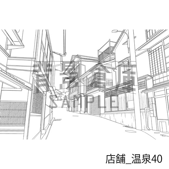 店舗_背景素材集29(温泉)_トーン