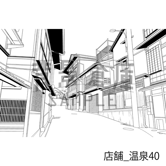 店舗_背景素材集29(温泉)_トーン