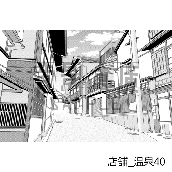 店舗_背景素材集29(温泉)_トーン