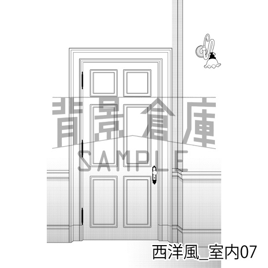 西洋風_背景素材集2(室内)_トーン
