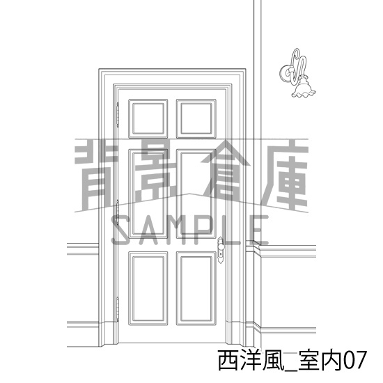 西洋風_背景素材集2(室内)_トーン