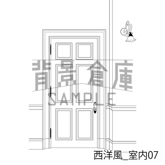 西洋風_背景素材集2(室内)_トーン