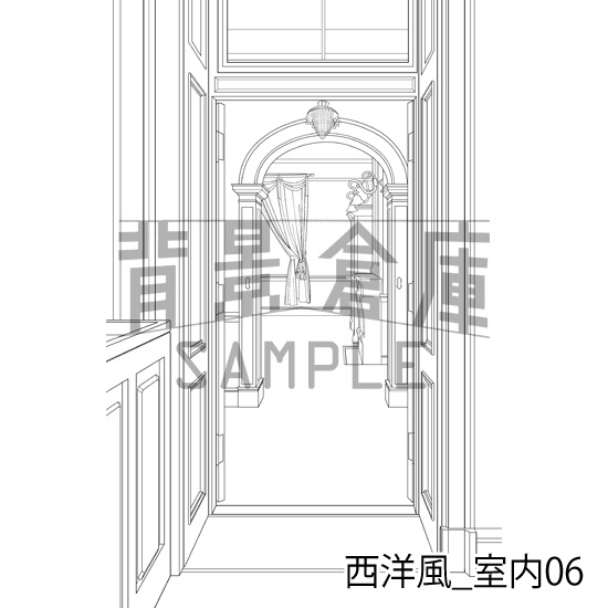 西洋風_背景素材集2(室内)_トーン