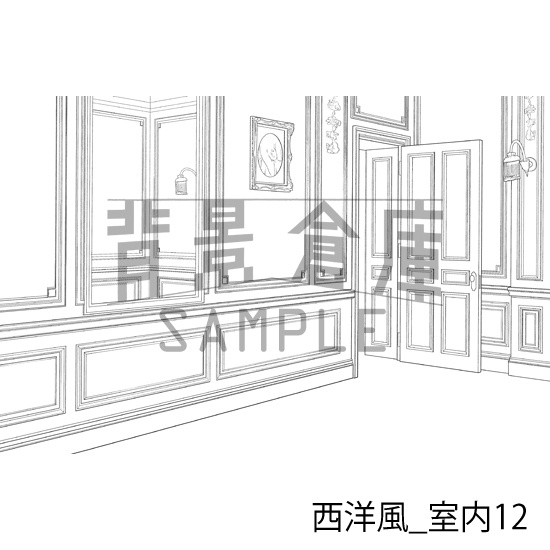 西洋風_背景素材集3(室内)_トーン