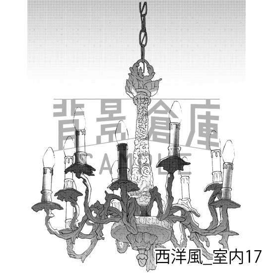 西洋風_背景素材集3(室内)_トーン