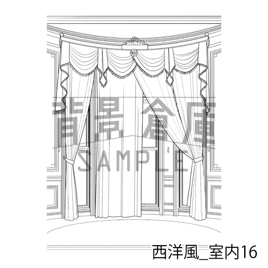 西洋風_背景素材集3(室内)_トーン