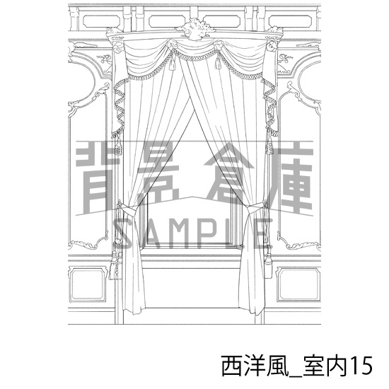 西洋風_背景素材集3(室内)_トーン