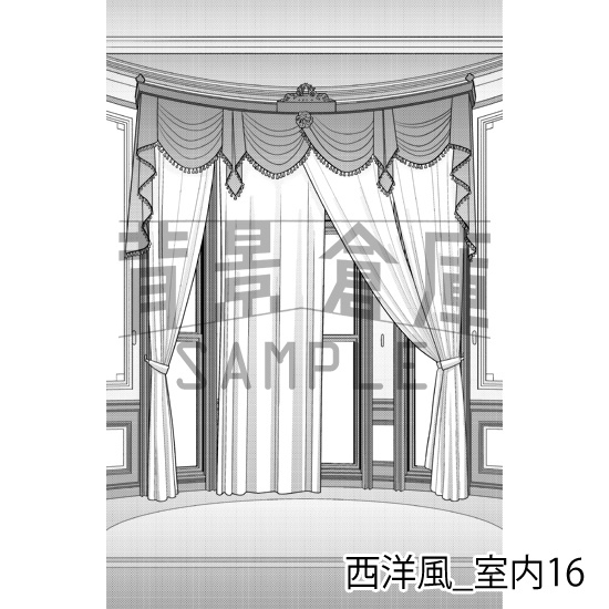 西洋風_背景素材集3(室内)_トーン