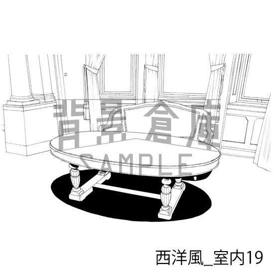 西洋風_背景素材集3(室内)_トーン