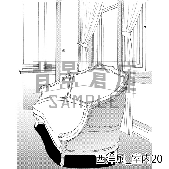 西洋風_背景素材集3(室内)_トーン