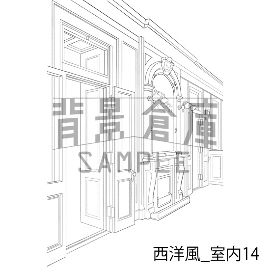 西洋風_背景素材集3(室内)_トーン