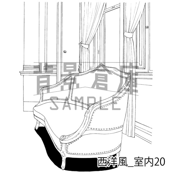 西洋風_背景素材集3(室内)_トーン