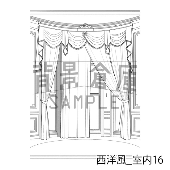 西洋風_背景素材集3(室内)_トーン