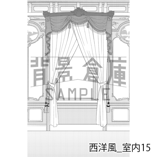 西洋風_背景素材集3(室内)_トーン