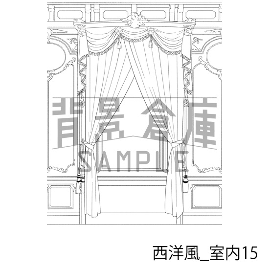 西洋風_背景素材集3(室内)_トーン