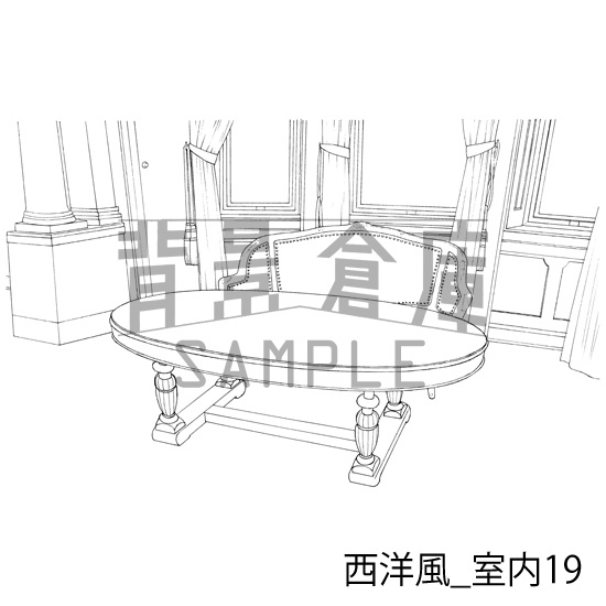 西洋風_背景素材集3(室内)_トーン