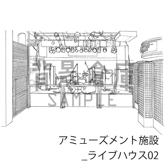 アミューズメント施設の背景集_セット3(ライブハウス)