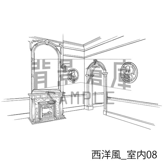 西洋風の背景集_セット2(室内)