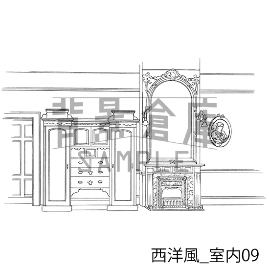 西洋風の背景集_セット2(室内)
