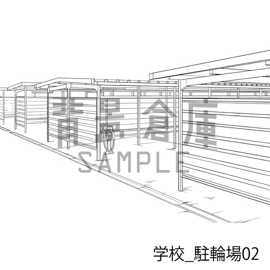 学校_背景素材集43(グラウンド)_トーン