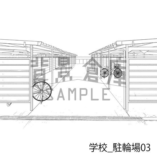 学校_背景素材集43(グラウンド)_トーン